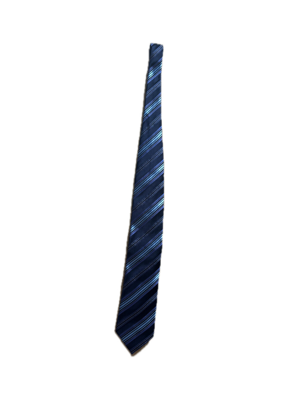 Ermenegildo Zegna Dark Blue/Teal Diagonal Stripes Tie